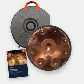 Pack Essentiel : le handpan bronze, sa housse souple et le guide en PDF